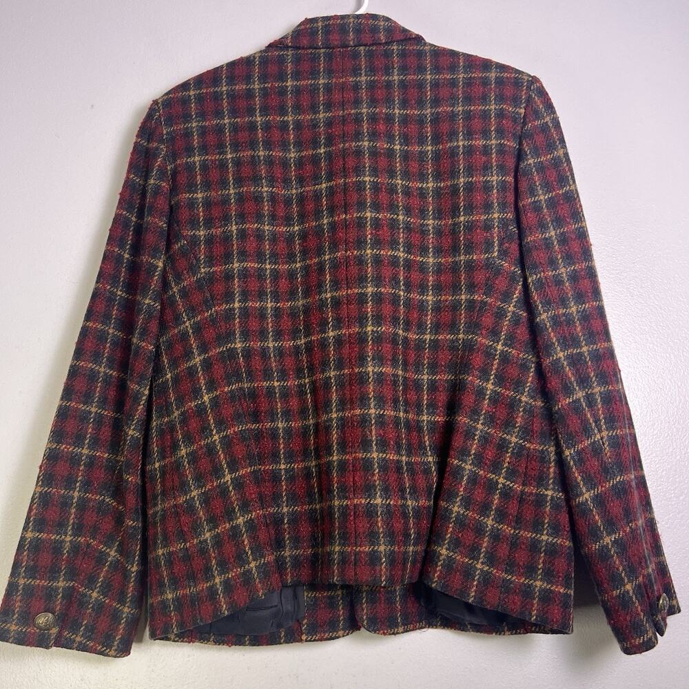 Vintage Clifford & Wills Wool Plaid Blazer Jacket Womens Size 12 Y2K Preppy 90s - Picture 9 of 10